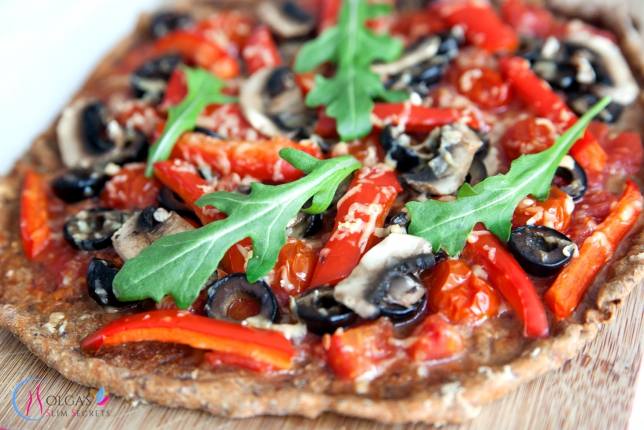 Vegetarian Pizza with Mushrooms