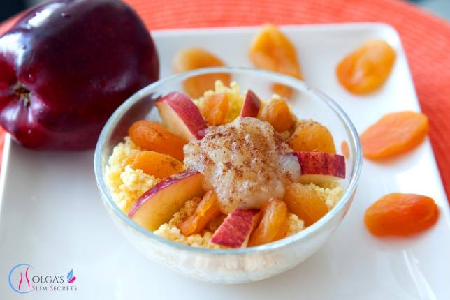 Millet with Apple and dried Apricots