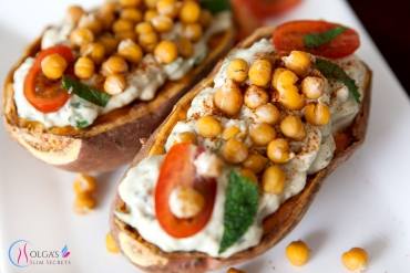 Sweet Potato with Chickpea and Avocado